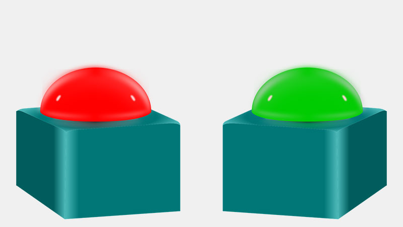 Buzzer rouge et vert